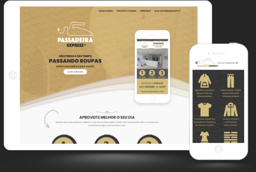 websites - Criação site Passadeira Express Franchising