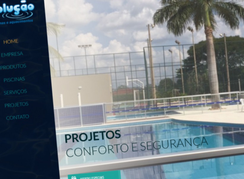 websites - Criação do site Solução Piscinas