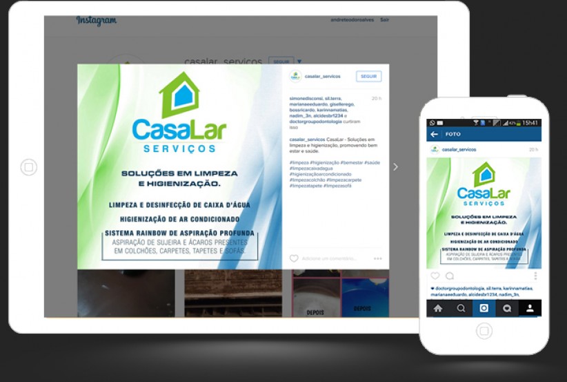 marketing digital - Gerenciamento Conteúdo Instagram Casa Lar