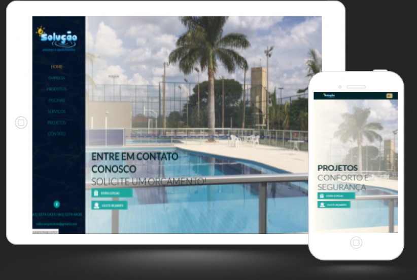 websites - Criação do site Solução Piscinas