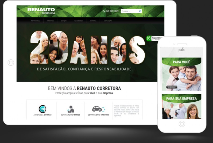 websites - Criação site RENAUTO Corretora 