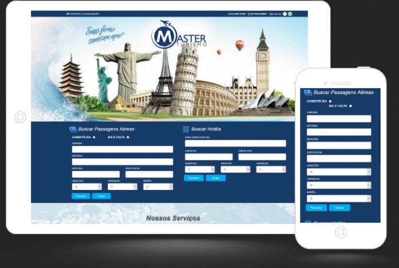 websites - Criação do site Master Turismo