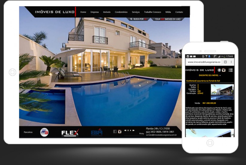 websites - Criação do site da Imobiliária Imóveis de Luxo