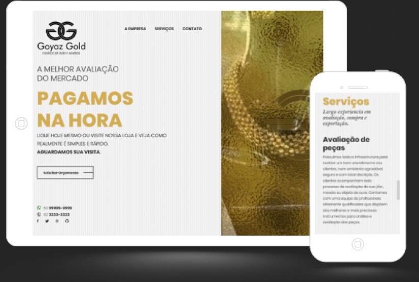 websites - Criação site Goyaz Gold