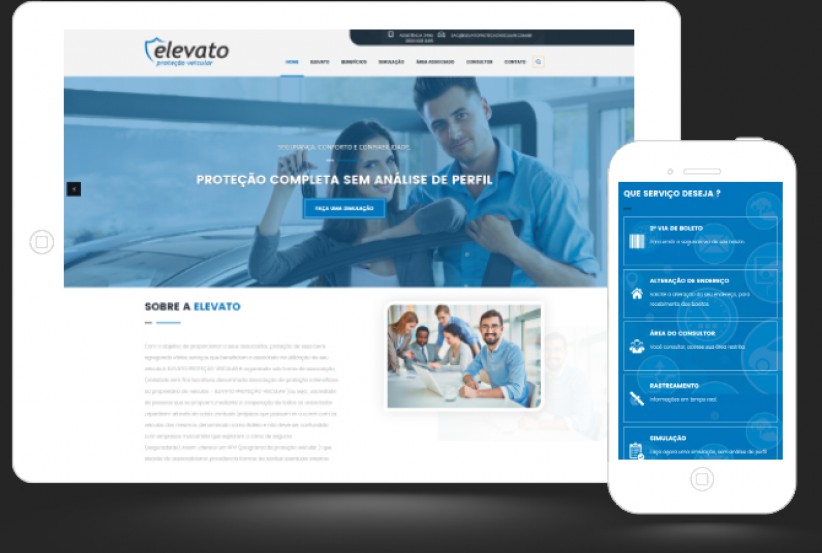 websites - Criação de site Elevato Proteção Veícular